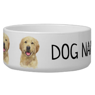 Golden Retriever Dog Pet Animal Watercolor Bowl