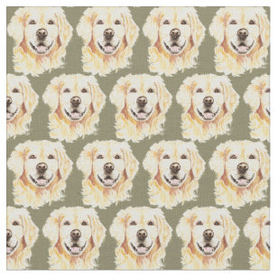 Golden Retriever Fabric Zazzle