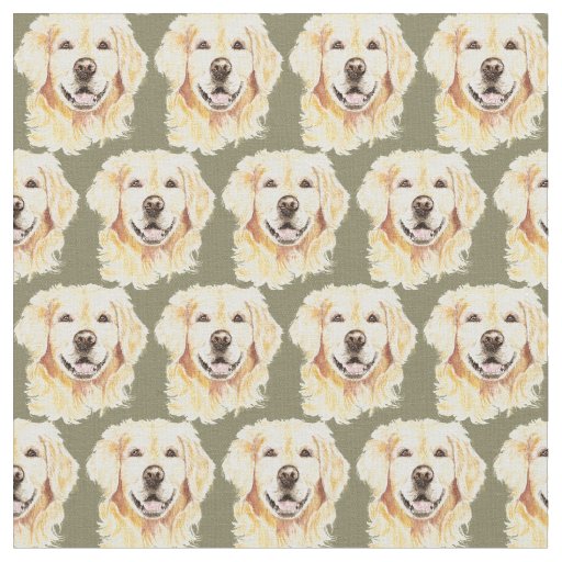 Golden Retriever Dog Pet Animal watercolor Fabric