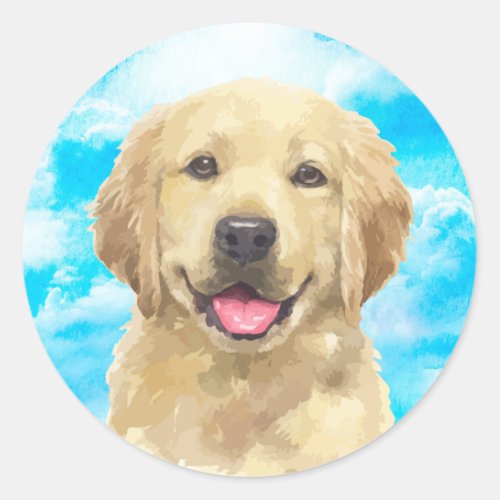 Golden Retriever Dog Pet Animal Watercolor Sticker