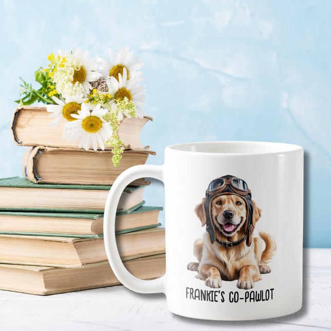 Golden Retriever Dog Pet Aviator Funny custom  Coffee Mug (Creator Uploaded)