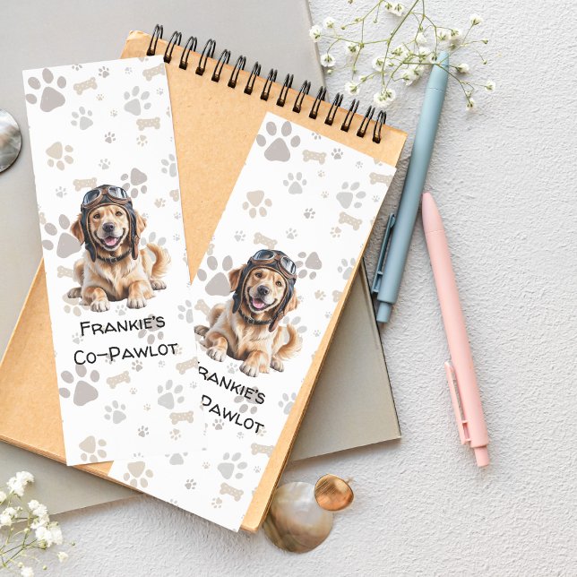 Golden Retriever Dog Pet Best Friend Co-Pawlot Bookmarks (Creator Uploaded)
