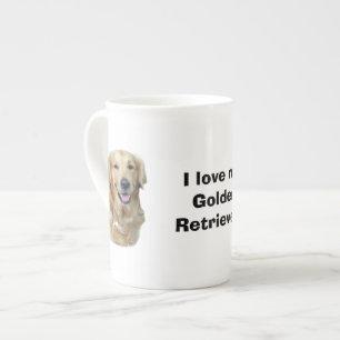 Golden Retriever dog photo portrait Bone China Mug