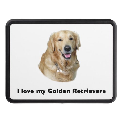 Golden Retriever dog photo portrait Hitch Cover