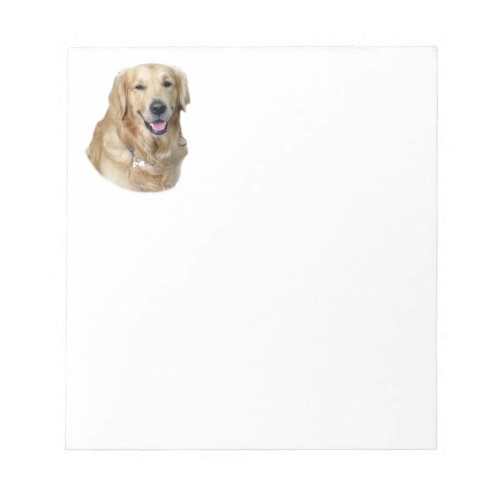 Golden Retriever dog photo portrait Notepad