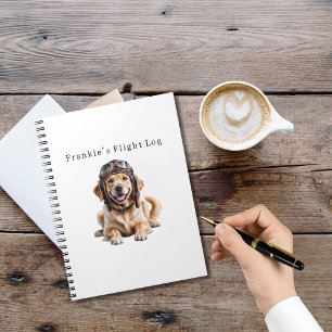 Golden Retriever Dog Pilot Best Friend Cute Pet  Notebook