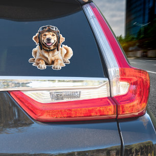 Golden Retriever Dog Pilot Best Friend Cute Pet Sticker