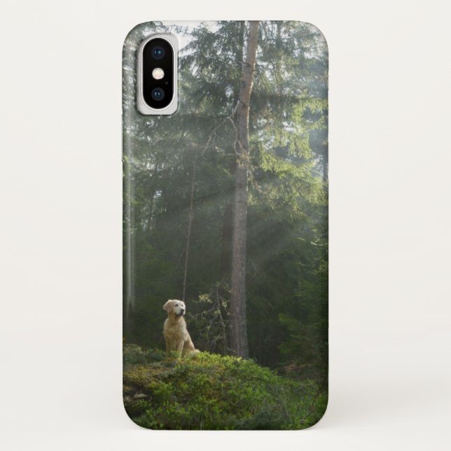 Golden Retriever Dog | Pine Woodland Case-Mate iPhone Case (Back)