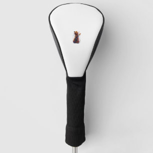 Golden Retriever dog Playing Electric Guitar Rock Golf Head Cover