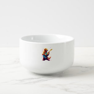 Golden Retriever dog Playing Electric Guitar Rock Soup Mug
