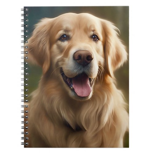 Golden Retriever Dog Portrait  Notebook