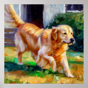 Golden Retriever Dog Poster