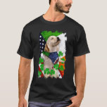 Golden Retriever Dog Proud And American Flag Patri T-Shirt
