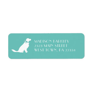 Golden Retriever Dog Puppy Label