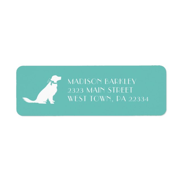Golden Retriever Dog Puppy Label (Front)
