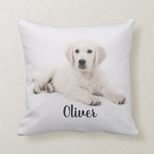 Golden Retriever Dog Puppy Pillow Custom Name