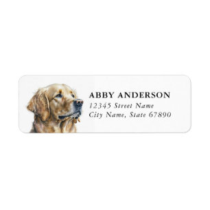 Golden Retriever Dog Return Address Labels