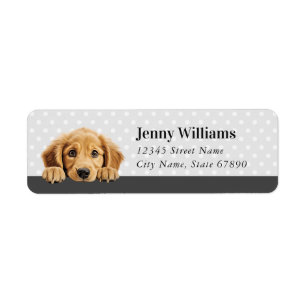 Golden Retriever Dog Return Address Labels