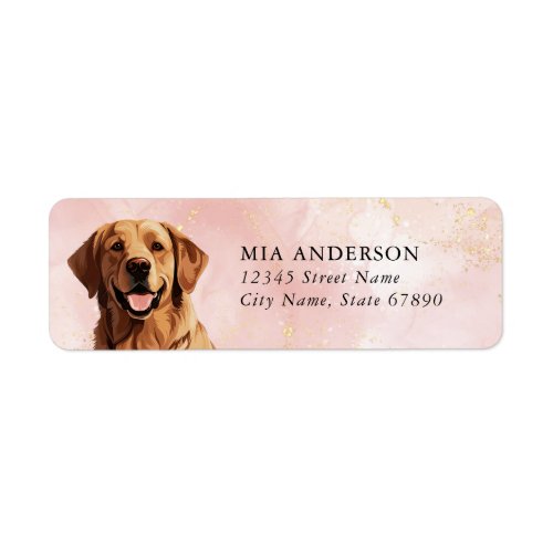 Golden Retriever Dog Return Address Labels