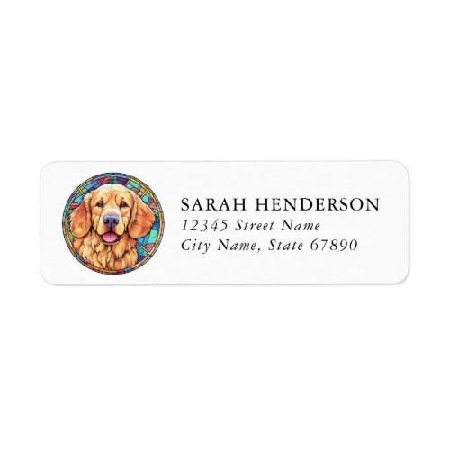 Golden Retriever Dog Return Address Labels