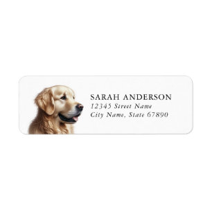 Golden Retriever Dog Return Address Labels