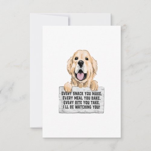 Golden Retriever Dog RSVP Card