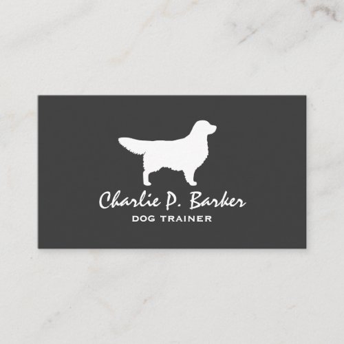 Golden Retriever Dog Silhouette Business Card