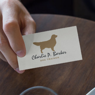 Golden Retriever Dog Silhouette Business Card