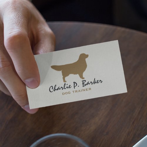 Golden Retriever Dog Silhouette Business Card