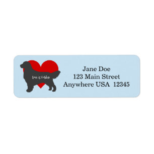 Golden Retriever Dog Silhouette Love Is Golden Label