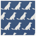 Golden Retriever Dog Silhouette Pet Navy Blue Fabric