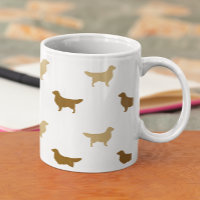 Golden Retriever Dog Silhouettes Pattern