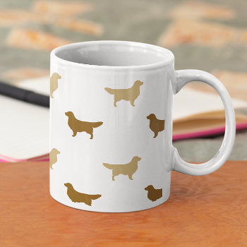 Golden Retriever Dog Silhouettes Pattern Coffee Mug by jennsdoodleworld at Zazzle