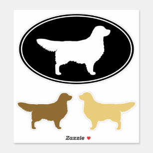 Golden Retriever Dog Silhouettes Vinyl Sticker Set