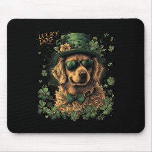Golden Retriever Dog - St. Patrick's Day Saint Pad Mouse Pad