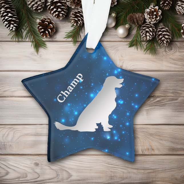  Golden Retriever Dog Star Personalized Ornament (Creator Uploaded)