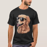 Golden Retriever Dog Sunglasses T-Shirt