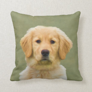 Golden Retriever Dog Throw Pillow