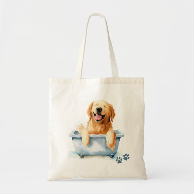 Golden Retriever Dog Tote Bag (Front)