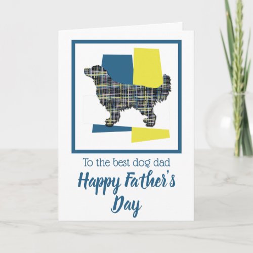 Golden Retriever Dog TriColour Fathers Day Card