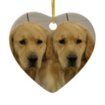 Golden Retriever Dog Twins Ornament