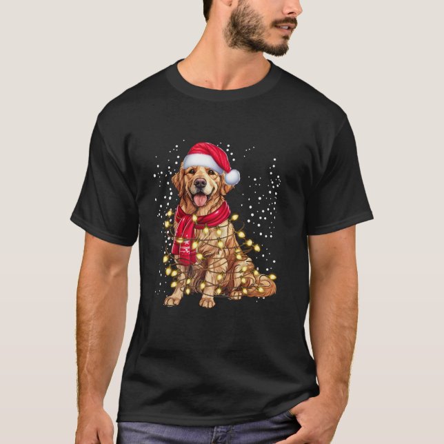 Golden retriever dog Ugly Christmas Dog Xmas Boys  T-Shirt (Front)