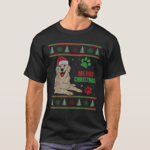 Golden Retriever Dog Ugly Christmas Style Light or T-Shirt