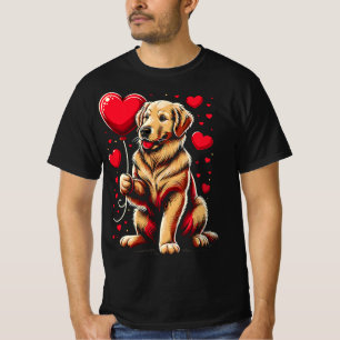 Golden Retriever Dog Valentine's Day Dog Owner Val T-Shirt