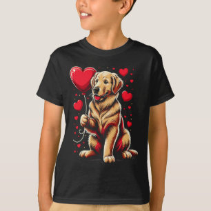 Golden Retriever Dog Valentine's Day Dog Owner Val T-Shirt