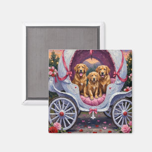 Golden Retriever Dog Valentine's Day  Magnet