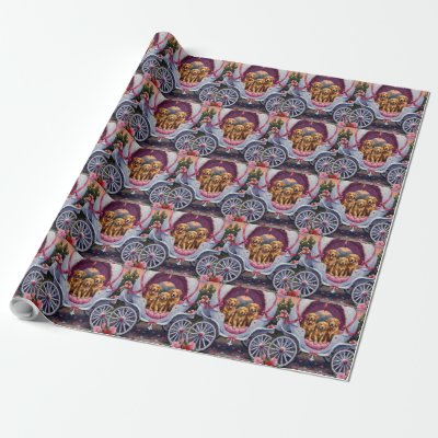 Golden Retriever Dog Valentine's Day  Wrapping Paper