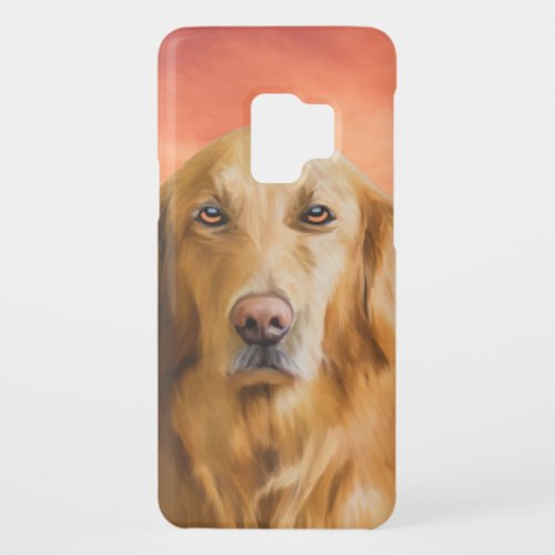 Golden Retriever Dog Water Color Art Oil Painting Case_Mate Samsung Galaxy S9 Case