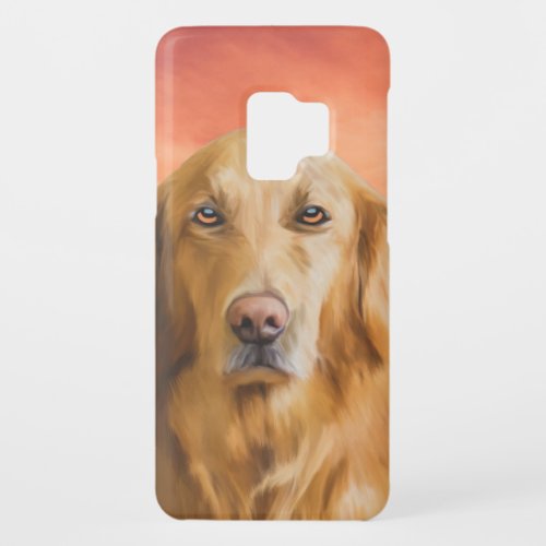 Golden Retriever Dog Water Color Art Oil Painting Case_Mate Samsung Galaxy S9 Case