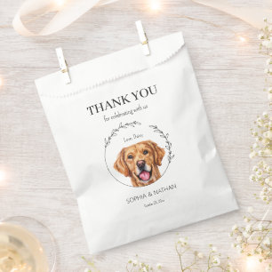 Golden Retriever Dog Wedding Thank You Favor Bag